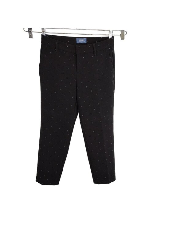 Old Navy Pants - Old Navy Black Harper Mid-Rise Pants Ankle Crop Women Size 4 Nautical Anchor